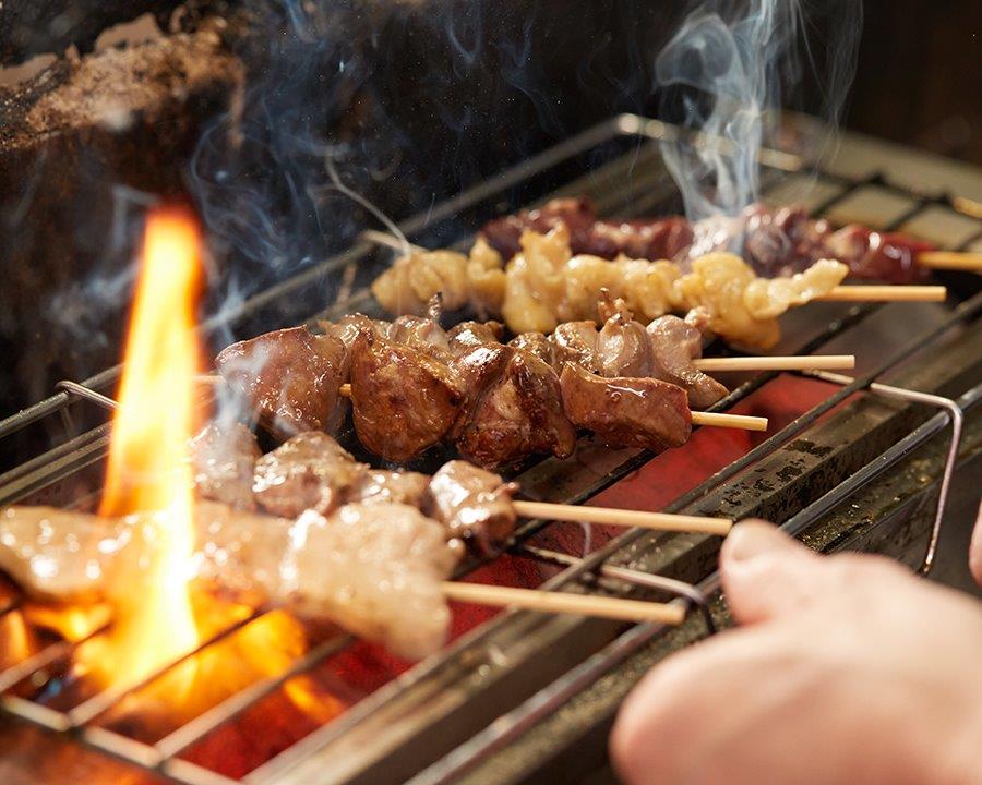 県産やんばる鶏&炭火焼き